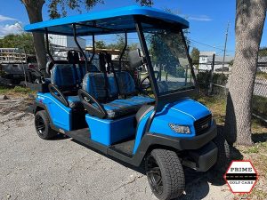Ocean Blue Bintelli Beyond 6 Passenger Golf Cart santa rosa golf cart rental, golf cart rentals